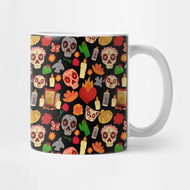Day of The Dead Repeat Pattern by misnamedplants